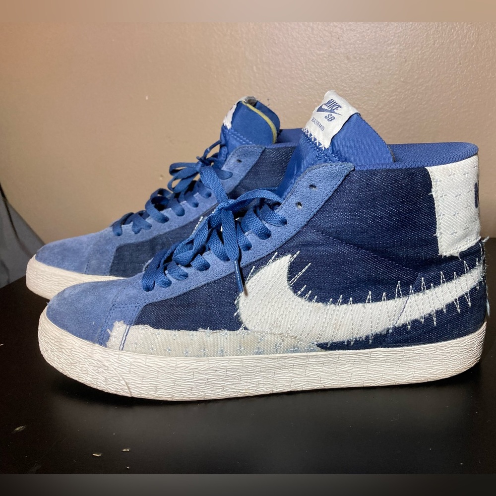 Nike SB Zoom Blazer Mid Sashiko Mystic Navy Mens